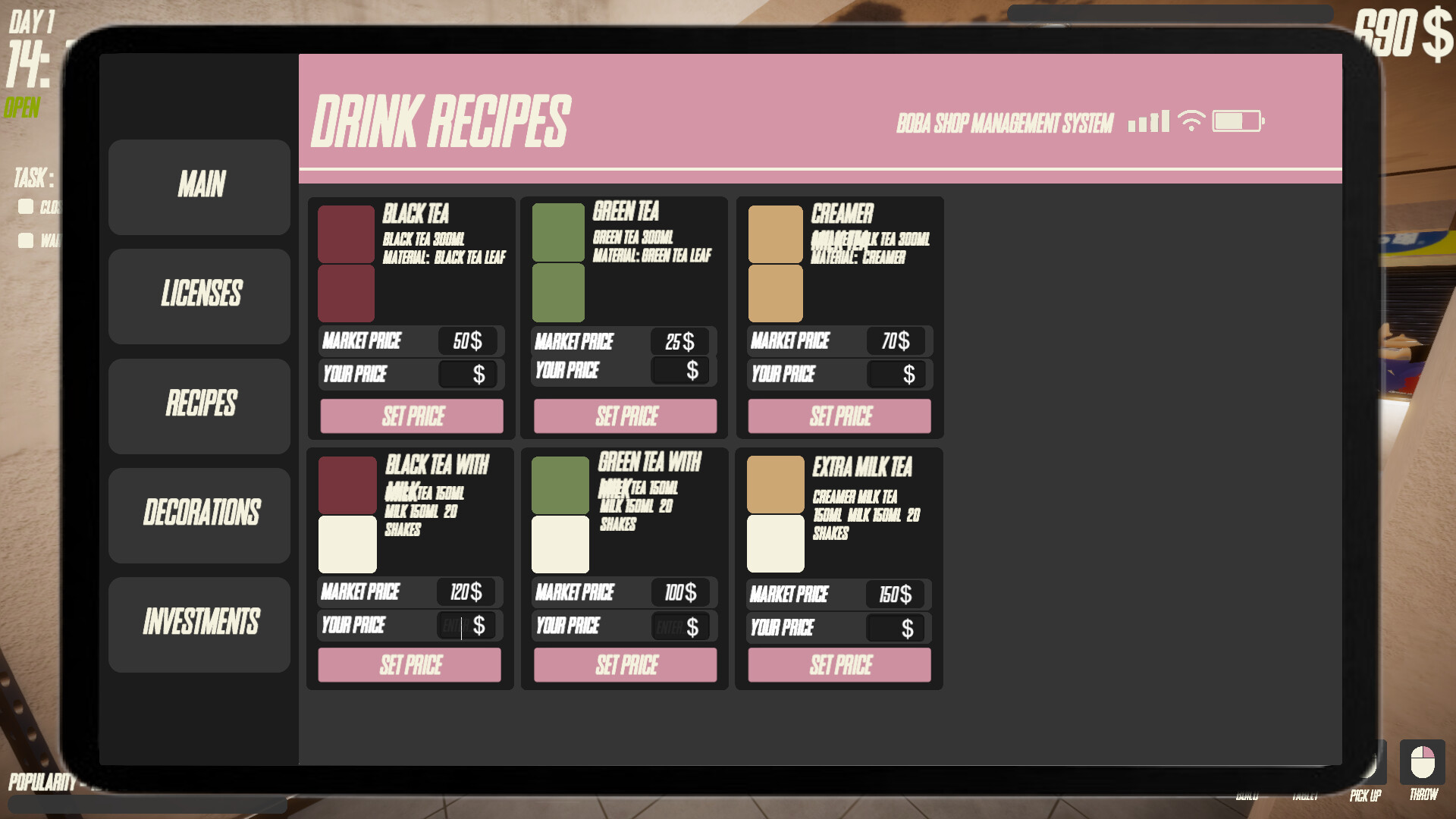 奶茶店模拟器/Boba Tea Shop Simulator 奶茶店模拟器/Boba Tea Shop Simulator