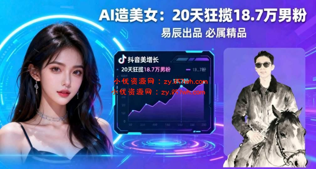 副业拆解:手把手教学用AI制作“氛围感”美女动图,在抖音引流男粉就这么简单-小优资源网