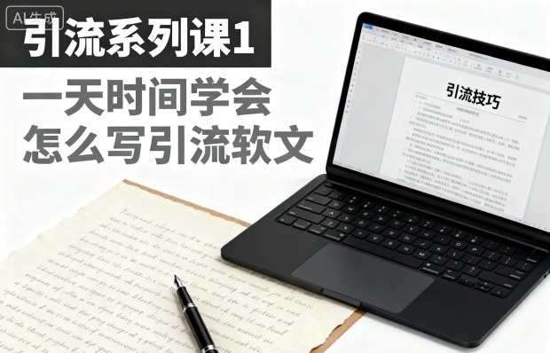 引流系列课1,一天时间学会怎么写引流软文-小优资源网