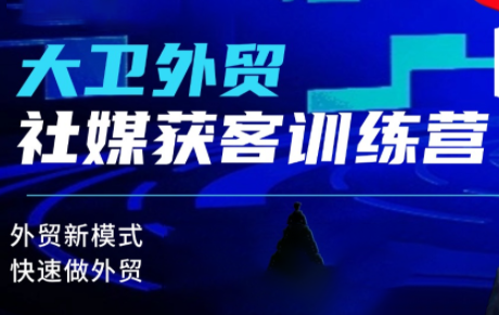 大卫老师·外贸社媒获客独家训练营(更新)-小优资源网