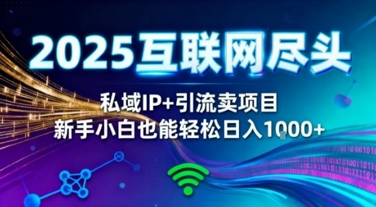 2025网创尽头王炸项目!私域IP+精准引流,新手小白在家躺賺日入1k,零经验也能上手【揭秘】-小优资源网