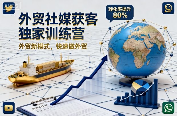 外贸社媒获客独家训练营,外贸新模式,快速做外贸(更新)-小优资源网